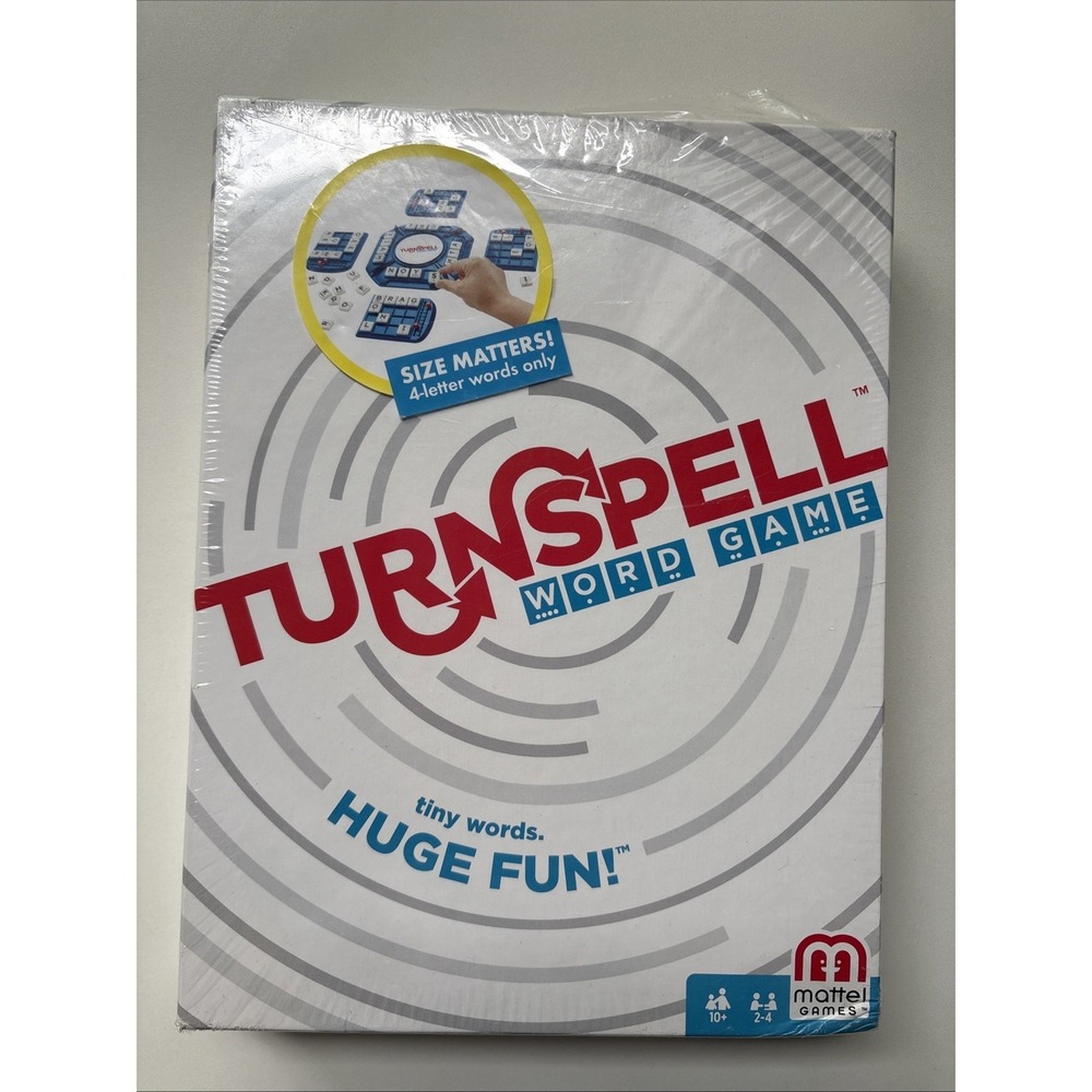 Turnspell Word Game Tiny Word Family Board Game Mattel 2-4 Players Ages 10+  NEW